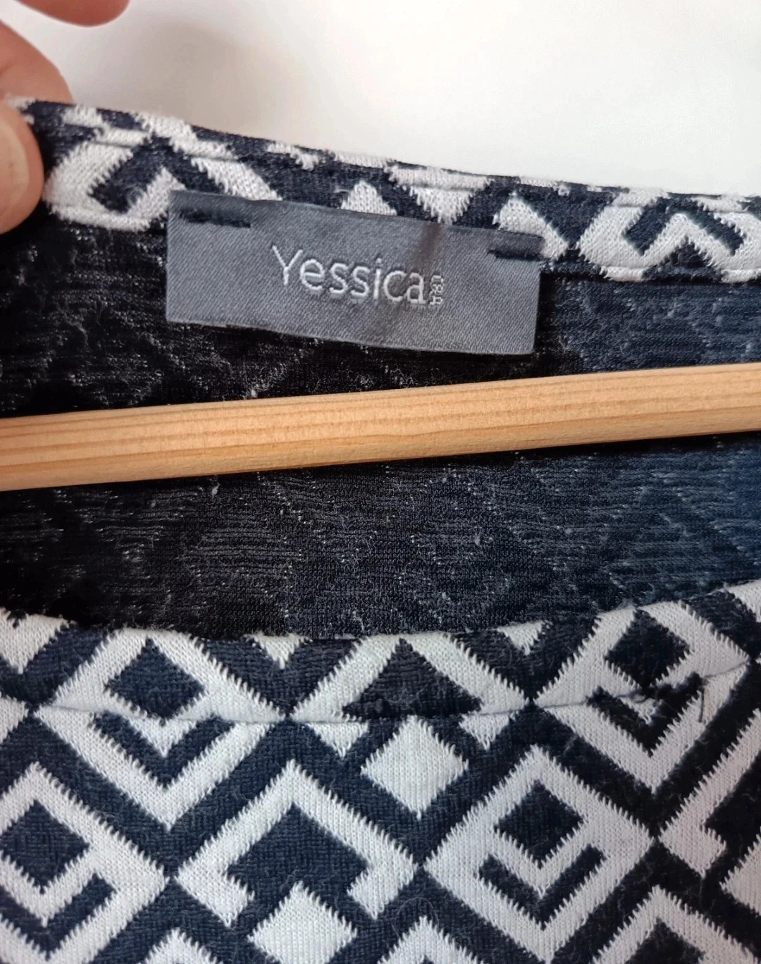 Vestido gráfico Yessica C&A L preto e branco – photo 2